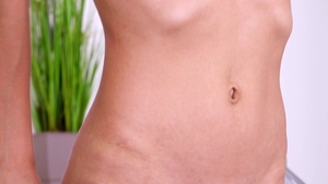 Nubiles - Shaved Veronica Clark pussy fucking in thongs