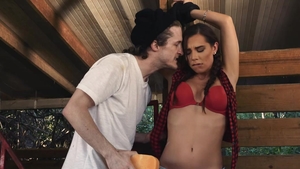 TeenCreeper.com - Very sexy Aidra Fox homework in the farm