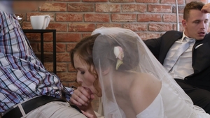 Hunt4K: Sucking cock at wedding