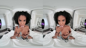 TMWVRNet - Gorgeous ebony craving rough nailing in denim jeans