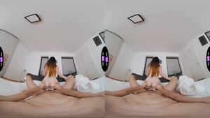 TMWVRNet - Nice boyfriend gentle pussy fucking in the bed