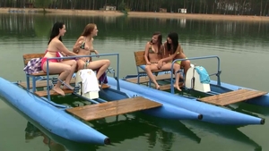 seventeen: Sandy Swingers on a Secluded Lake